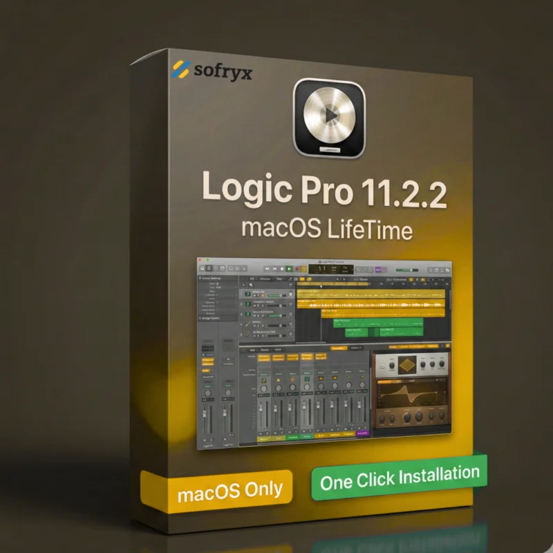 Logic Pro 11 professional music production software for Mac with 1,200+ instruments, Dolby Atmos mixing, and lifetime activation