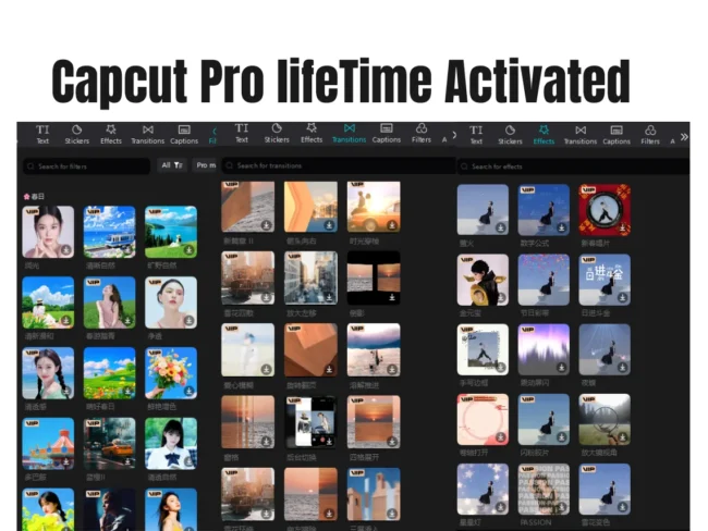 CapCut Pro user interface showing unlimited AI credits dashboard and monthly credit allocation features