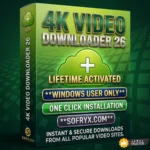 4K Video Downloader software interface from Sofryx showing YouTube options