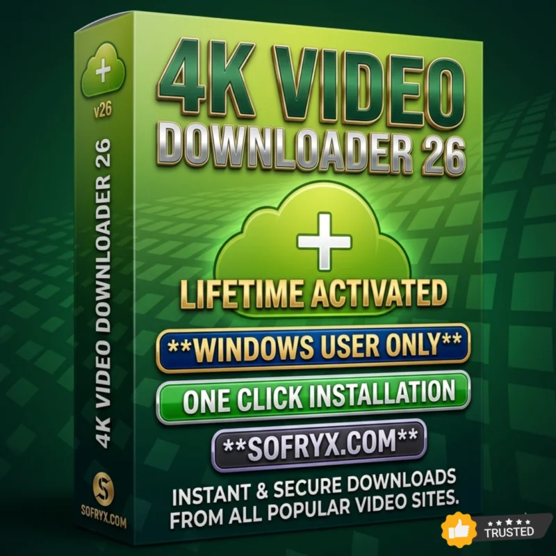 4K Video Downloader software interface from Sofryx showing YouTube options